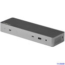 ■スターテック ドック/TB3&USB-C/2画面/4K&8K HDMI DP/96W PD/5x USB/LAN TB3CDK2DH(4892541)[法人・...