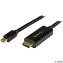 ■スターテック ディスプレイ変換ケーブル/mDP 1.2 - HDMI 1.4/2m/4K30Hz/BK MDP2HDMM2MB(4928240)[法人・事業所...