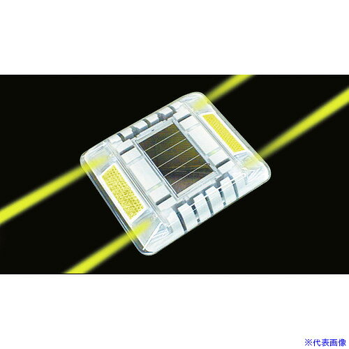 ■CATEYE ルミナスアイ・マイティ ソーラー式常灯 両面 黄 LE2602A(4953240)[送料別途お見積り][法人限定][外直送]