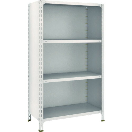 ■TRUSCO スチールラック 軽量棚背板・側板付 W875XD450XH1500 4段 ネオグレー 53X24(NG)(5039142)