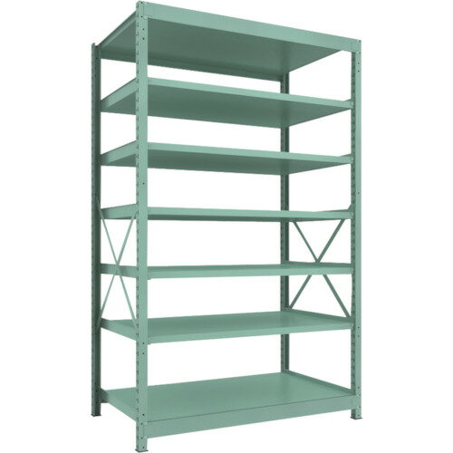 ■TRUSCO 中量ボルト式棚 R3型 W1500×D870×H2400 7段 単体 R38597(5049016)[法人限定][直送元]