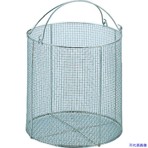 ■サンワ ステンレス丸型洗浄カゴ 大 SM30(5056977)