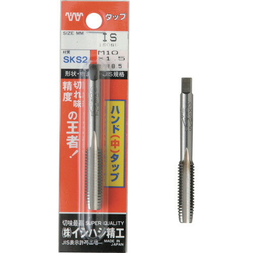 オレンジブック トラスコ中山　TRUSCOIS パック入 SKSハンドタップ メートルねじ・細目 【中#2】 M4X0.5 (1本入) 〔品番:PSHTM4X0.52〕[ 注番:5072476]特長●一般的なタップで、あらゆる方面で使用されています。●タングステン鋼で経済的です。●ブリスターパック1本入りです。用途●被削材：一般鋼、低炭素鋼、軽合金。仕様●先端：中●精度：JIS3級●呼び寸法：M4●ピッチ(mm)：0.5●ねじ長さ(mm)：15●全長(mm)：52●シャンク径(mm)：5●シャンク四角部(mm)：4●下穴径(mm)：3.5●加工ねじ：メートルねじ●先端食付き：5山●ねじ長(mm)：15●食い付山数：5山仕様2●ブリスターパック品●タップ等級：JIS3級材質/仕上●合金工具鋼（SKS2）セット内容/付属品注意原産国（名称）日本JANコード4957656865872本体質量13gオレンジブック トラスコ中山　TRUSCOIS パック入 SKSハンドタップ メートルねじ・細目 【中#2】 M4X0.5 (1本入) 〔品番:PSHTM4X0.52〕[注番:5072476][本体質量：13g]《包装時基本サイズ：130×35×9》〔包装時質量：13g〕分類》切削工具》ねじ切り工具》ハンドタップ☆納期情報：仕入れ先通常在庫品 (欠品の場合有り)