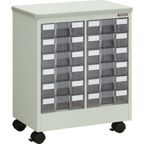 ■TRUSCO デスクサイドワゴン 天板・引出し(2列6段)付き DSAW26(5072662)[法人限定][直送元]