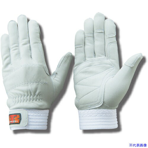 ■トンボレックス 羊革製手袋 手の平＆指先二重タイプ ホワイト R320WLL(5107970)[送料別途お見積り][法..