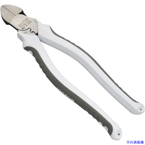 ■Victor ハイグレードハイパワー偏芯電工ニッパ薄刃(白)(数量限定色) 371HG20022W(5111173)[送料別途お見積り][法人限定][掲外取寄]
