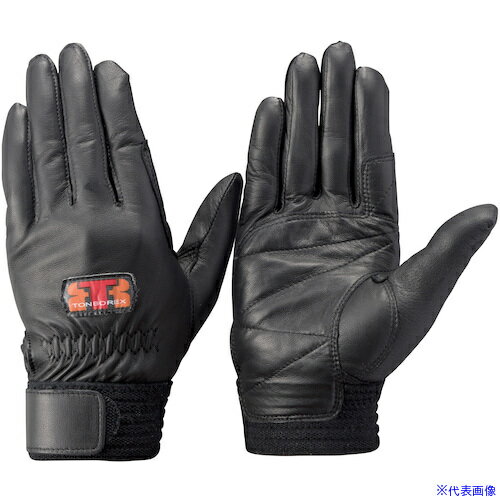 ■トンボレックス 羊革製手袋 手の平当て付 ブラック RS941BKLL(5117088)[送料別途お見積り][法人限定][..