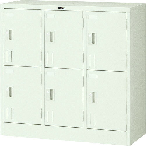■TRUSCO 多人数用ロッカー6人用 900X415XH880 シリンダ錠式 SHG6A(5208874)[法人限定][直送元]