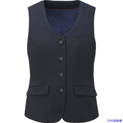■GROW エッシェンシャル・バーズアイベスト紺15 GVEL2064K315(5211369)[送料別途お見積り][法人限定][掲外取寄]