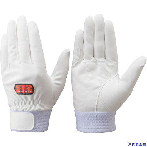 ■トンボレックス 人工皮革製手袋 当て付きタイプ ホワイト EREX22WM(5220986)[送料別途お見積り][法人..