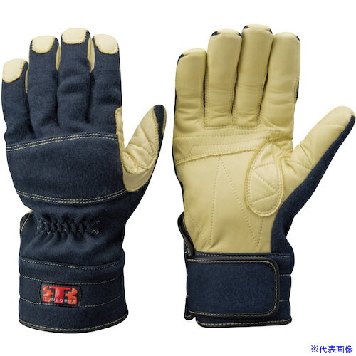 ■トンボレックス 消防活動用防火手袋 防水タイプ ネービー KA175NVM(5220987)[送料別途お見積り][法人..