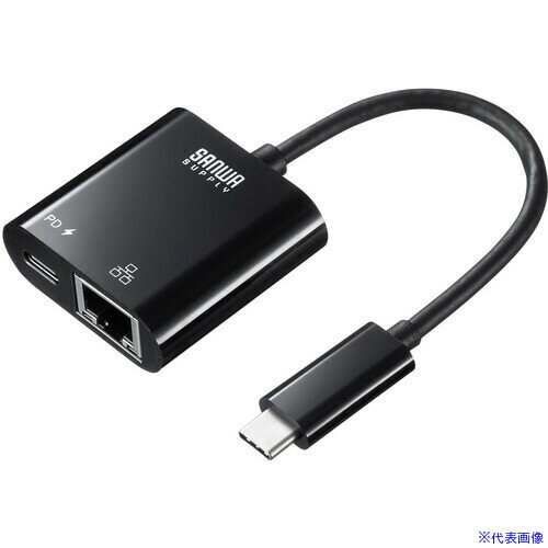 ■SANWA USB3.2 TypeC−LAN変換アダプタ(PD