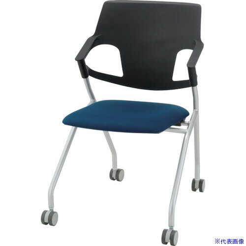 ■NOAH ミーティングチェア CX ブラックシェル ネイビー CXBNV(5253358)[送料別途お見積り][法人限定][..