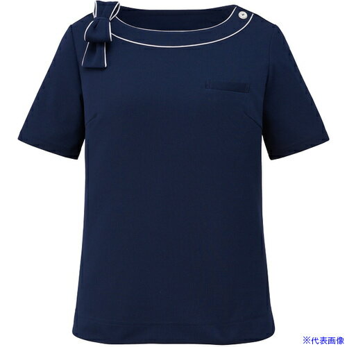 Rakuten - ■GROW カットソー 半袖 レディース Uネック 事務服 ネイビー LL GCSL1907K3LL(5269322)[送料別途お見積り][法人限定][掲外取寄]