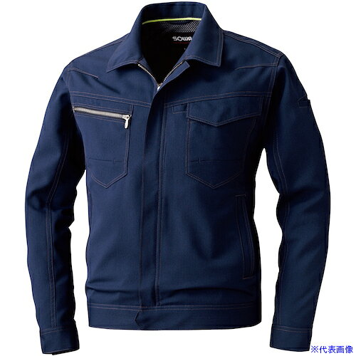 ■SOWA 963 長袖ブルゾン ネイビー SS 9631SS(5312374)[送料別途お見積り][法人限定][掲外取寄]
