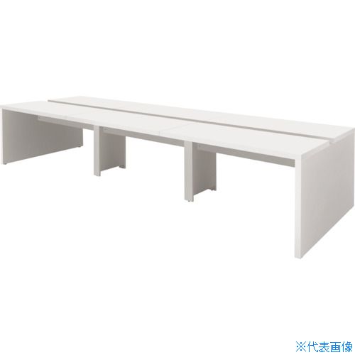 ■アールエフヤマカワ ソリード フリーアドレス用デスク2 W3600×D1200 ホワイト×ホワイト脚 RFTFT23612W..
