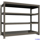 ■ICHIMAI 重量ボルトレスラック 段荷重1000Kg H1500×W1800×D750 天地4段 単体グレー TH1000567T4(5384297)[法...