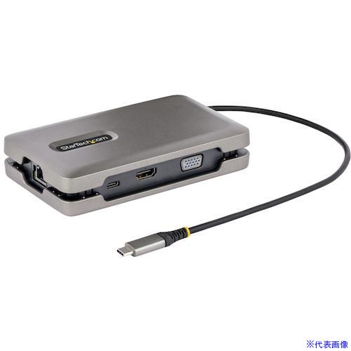 ■スターテック ドッキングステーション/USB-C/デュアルモニター/4K HDMI＆VGA/100WPD/USBハブ/イーサネット/ DKM31C3HVCPD(5389664)[法人・事業所限定][外直送元]
