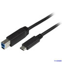 ■スターテック USB 3.0ケーブル/2m/Type-C ‐ Type-B/5Gbps/オス-オス/ブラック/タイプB USB315CB2M(5391249)...