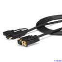 ■スターテック ディスプレイ変換ケーブル/HDMI - VGA/1.8m/1080p/ブラック/モニターケーブル/ビデオコンバーター HD2VGAMM6(539...