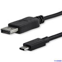 ■スターテック ディスプレイ変換ケーブル/USB-C - DP/1.8m/4K60Hz/ブラック/ビデオコンバーター CDP2DPMM6B(5391308)[法...