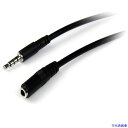 ■スターテック オーディオケーブル/3.5mm 4極ステレオミニ/1m/オス-メス/ブラック/スピーカー ヘッドホン イヤホン 用 MUHSMF1M(54000...