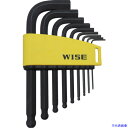 ■WISE ボールポイント 黒染め9本セット(ショート) WLB130B9S(5408777)