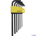 ■WISE 六角レンチ 黒染め7本セット(セミロング) WLH230B7S(5408779)