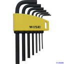 ■WISE 六角レンチ 黒染め7本セット(ショート) WLH130B7S(5408783)