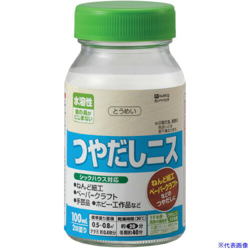 ■KANSAI 水溶性つやだしニスA 100ML とうめい 787101100(5430330)×12[送料別途お見...
