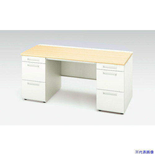 オレンジブック トラスコ中山　TRUSCONAIKI 両袖デスク XEHH型/天板:シルクウッド 本体:クリアーホワイト/W1600×D800×H720 〔品番:XEHH168GGWS〕[ 注番:5438693]特長●これからのワークスタイ...