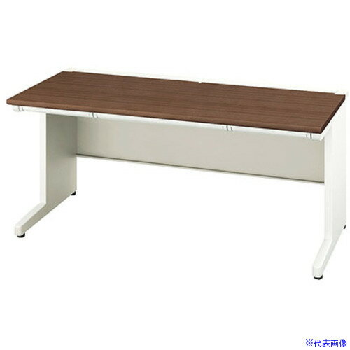 ■NAIKI 平デスク XEHH型/天板：ダークウォールナット 本体：クリアーホワイト/W1600×D800×H720 XEHH168FWWN(5438793)[送料別途お見積り][法人限定][外直送]