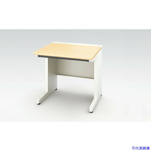 ■NAIKI 平デスク(浅型引出し付) XEHH型/天板：シルクウッド 本体：クリアーホワイト/W700×D700×H720 XEHH077FSWS(5440344)[送料別途お見積り][法人限定][外直送]