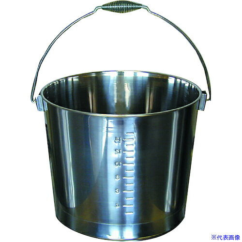 オレンジブック トラスコ中山　TRUSCOSUGICO 18−8目盛付バケツ(ニギリステン) 〔品番:SH642BH〕[ 注番:5458356]特長●オールステンレス製ですので、製薬、化学系での使用に最適です。●手にやさしいワイヤーバネ取っ手。●内側は計量に便利な目盛付きです。用途●原材料等の運搬・保管等に。●食品工場をはじめとした各種工場や作業現場等に。仕様●容量(L)：約20●内径(mm)：350●深さ(mm)：280●適合フタ：SH-642B-C本体板厚(mm)：0.8仕様2●ベース付●目盛は4〜20まで2L間隔です。材質/仕上●本体・取手：ステンレス(SUS304)セット内容/付属品注意●蓋は別売りです。原産国（名称）日本JANコード4562121559271本体質量2300gオレンジブック トラスコ中山　TRUSCOSUGICO 18−8目盛付バケツ(ニギリステン) 〔品番:SH642BH〕[注番:5458356][本体質量：2300g]《包装時基本サイズ：425×425×300》〔包装時質量：2350g〕分類》研究用品》ボトル・容器》ステンレスタンク☆納期情報：メーカー取り寄品（弊社より発送）