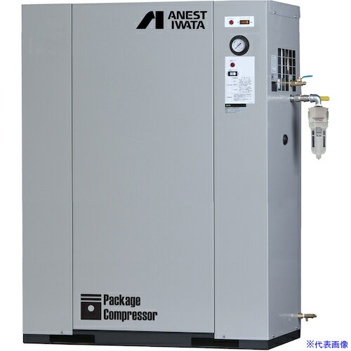 ■アネスト岩田 レシプロコンプレッサー(給油式) パッケージコンプレッサ D付 3.7KW 50Hz CLP37EF14DM5(5473674)[法人限定][外直送元]