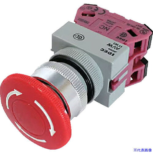 ■IDEC φ22プッシュロックターンリセットスイッチ AVW402R(5480613)