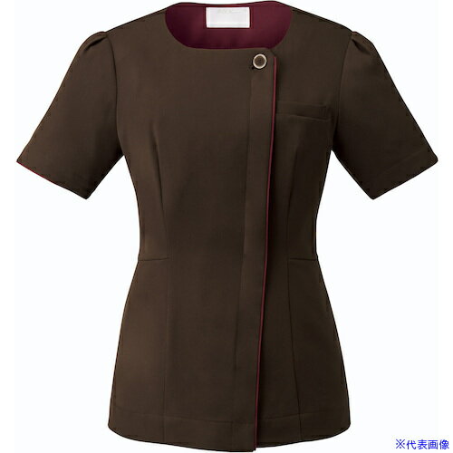 ■FOLK レディスジップスクラブ ブラウン M 7093SC20M(5528396)[送料別途お見積り][法人限定][掲外取寄]