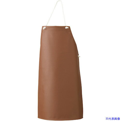 ■船橋 レザーエプロン ブラウン AF200BR(5547170)[送料別途見積り][法人・事業所限定][掲外取寄]