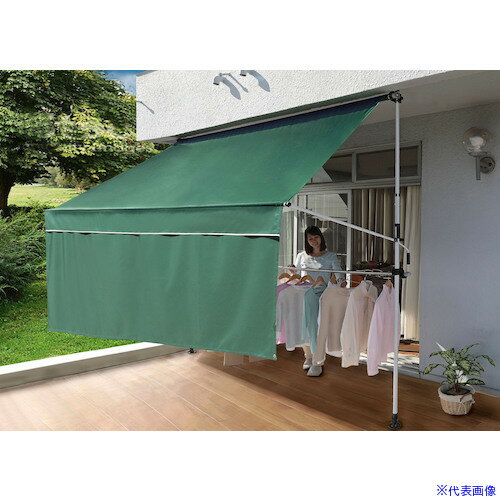 ■TASSCOM 前幕竿付きオーニング5 3m ブラウン TAN110530GN(5566048)[法人・事業所限定][外直送元]