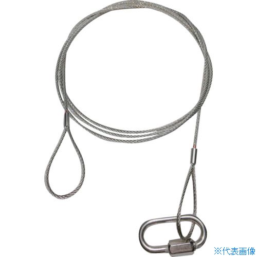 ■共成 落下防止ステンレスワイヤー線径2.5mm(2本セット)1050L 2.510502S(5579298)[...