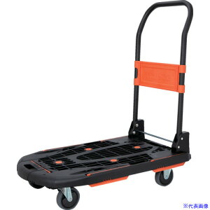 ■TRUSCO 樹脂台車 カルティオ(新型) 780X490 折畳 ブラック MPK780BK(5584732)