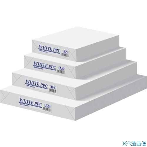 ■日本紙通商 コピー用紙 WHITE PPC A4 (1箱=2500枚) WHITEPPCA4(5617983)×5[法人限定][直送元](3)