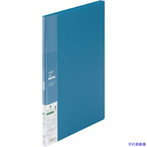 ■KING JIM クリア-ファイル バイオマス アオ 136BMB(5625488)×5[送料別途見積り][法人・事業所限定][掲..