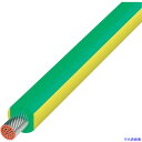 ■KYОWA UL耐熱ビニル絶縁電線 UL1015 AWG14 10M 緑/黄 UL1015AWG1410MGRYL(5630117)