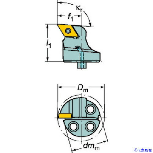 ■サンドビック コロターンSL コロターン107用カッティングヘッド(410) 570SDUCR2507DX(5633028)[送料別..
