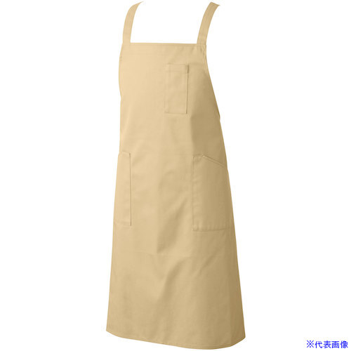 ■リンクサス ベーシックエプロン ダークオリーブ LXS083121(5638346)[送料別途見積り][法人・事業所限..
