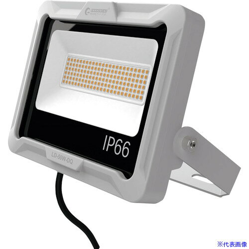 オレンジブック トラスコ中山　TRUSCOグリーンクロス LED投光器 LD50W−DQ 電球色 50W 7300LM 〔品番:6300044414〕[ 注番:5652054]特長●高効率LEDチップを144個使用し、120°の広角照射で広範囲まで光が届きます。●背面は櫛型フィンによる放熱対流設計で放熱性能UP、底部には通気弁があり、湿気が入りにくく内部の湿気が溜まりにくいため長寿命につながります。用途●夜間作業の照明に。仕様●明るさ(lm)：約7300●消費電力(W)：50●光源色：電球色(3000K)●本体寸法(mm)幅：231●本体寸法(mm)奥行：181●本体寸法(mm)高さ：70●照射角(°)：約120°●ステー調節角度：約180°●防水等級：IP66●作業温度：-40℃〜60℃仕様2材質/仕上●ADC12アルミニウム＋ガラス、鉄セット内容/付属品●保証書●取扱説明書注意原産国（名称）日本JANコード4571461862989本体質量2.65kgオレンジブック トラスコ中山　TRUSCOグリーンクロス LED投光器 LD50W−DQ 電球色 50W 7300LM 〔品番:6300044414〕[注番:5652054][本体質量：2.65kg]《包装時基本サイズ：75×283×266》〔包装時質量：3kg〕分類》工事・照明用品》作業灯・照明用品》投光器☆納期情報：オレンジブック掲載以外でメーカー直送品【法人限定＝会社名ご記入お願い致します。】