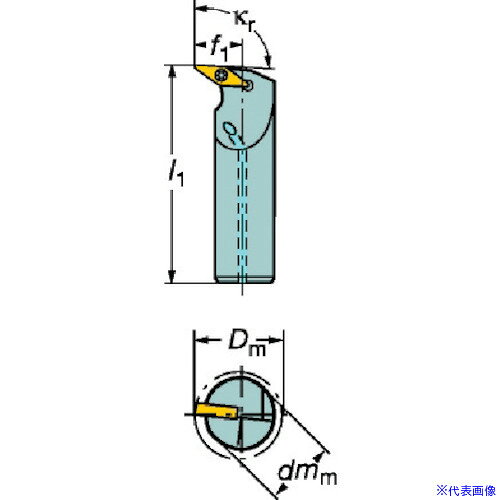 ■SANDVIK コロターン107 ポジチップ用ボーリングバイト(210) A16RSVUBR11ERB1(5662265)[送料別途お見積り][法人限定][掲外取寄]