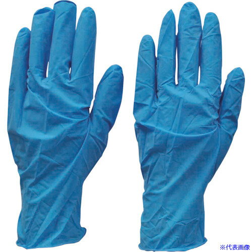 ■ダンロップ 粉なしニトリル極うす手袋100枚入BR1000 L ブルー 5808(5706569)