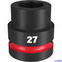 ■milwaukee SHOCKWAVE IMPACT DUTY インパクトソケット 1インチ(25.4mm)角 27mm 49666592(5717190)